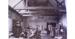 Howard Hodgkin Teaching in School of Art Life Studio : 1950